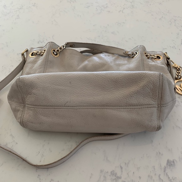 White Leather Michael Kors Crossbody Bag - Picture 7 of 8